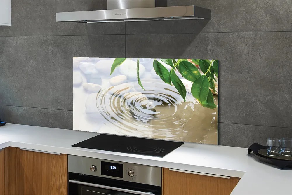 Szklany Panel Krystaliczny Plusk Wody