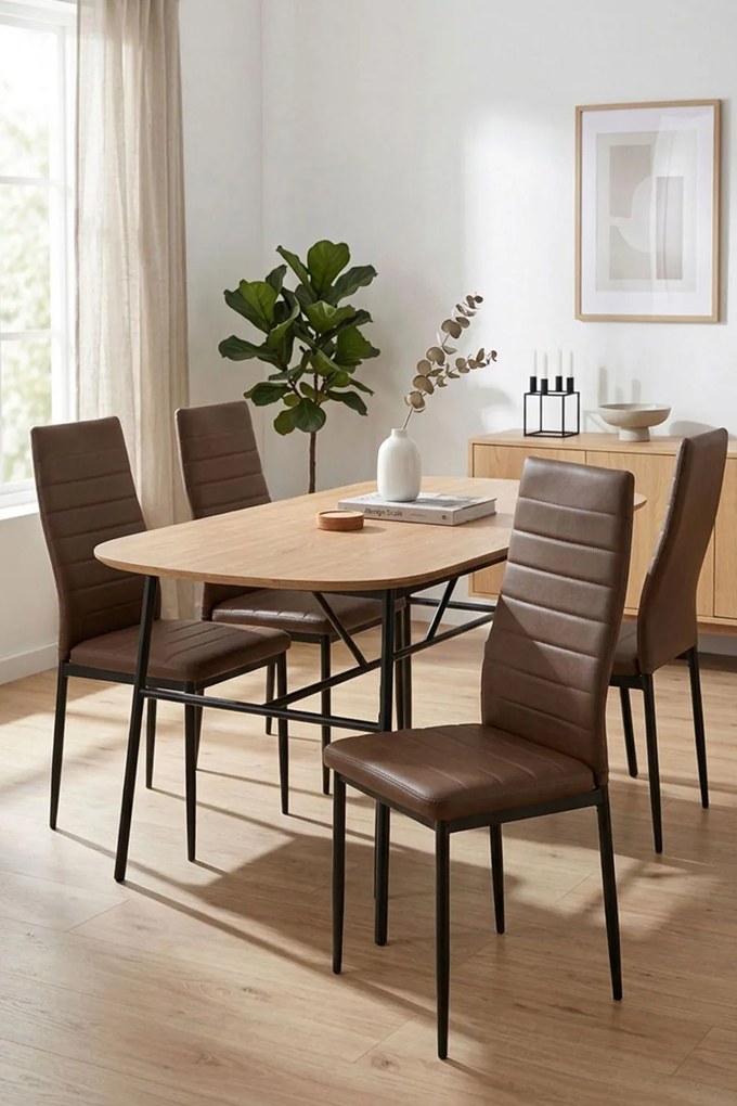 Zestaw 4 Krzese Lauter Ekoskóra