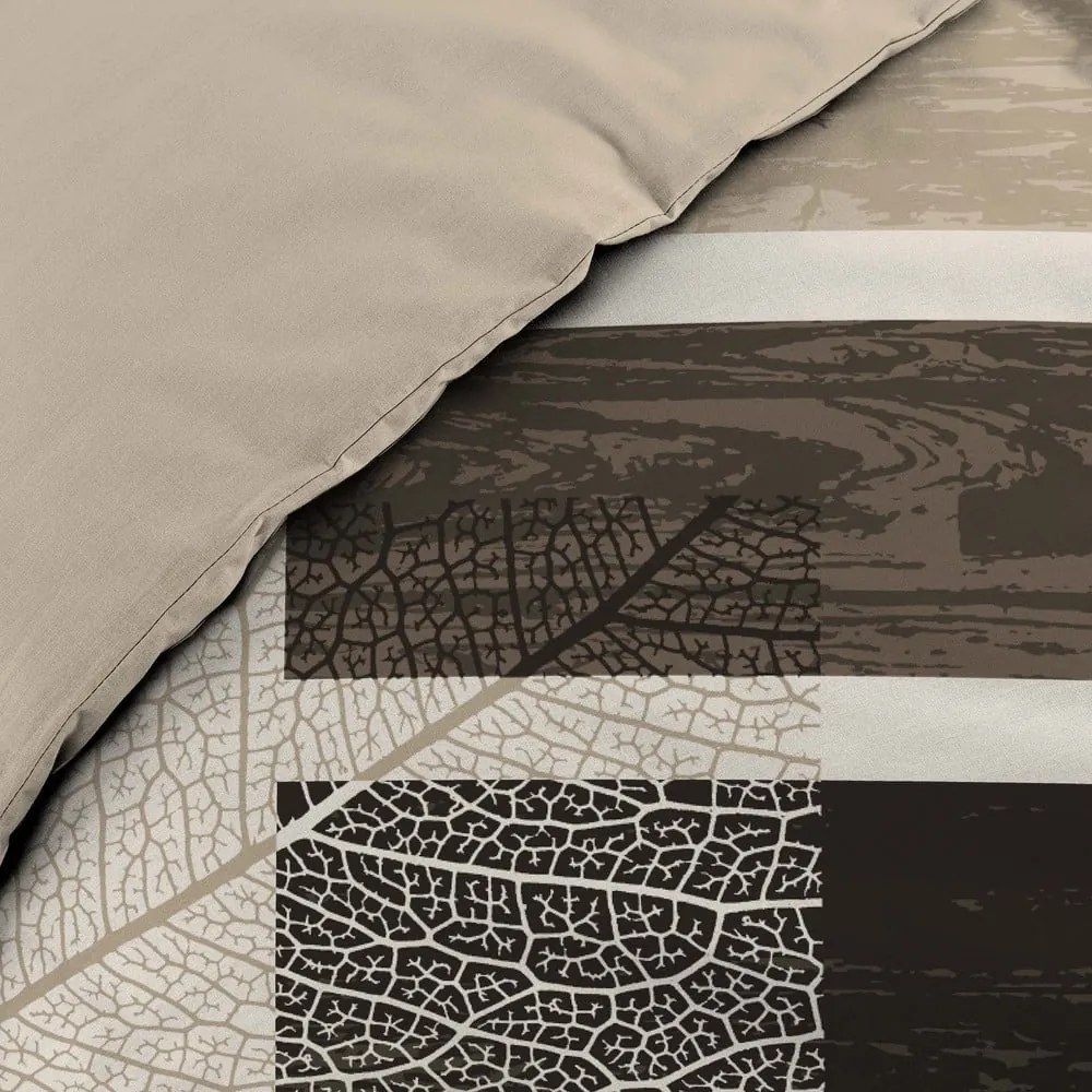 Brązowa bawełniana pościel dwuosobowa 200x200 cm So Natural – douceur d'intérieur