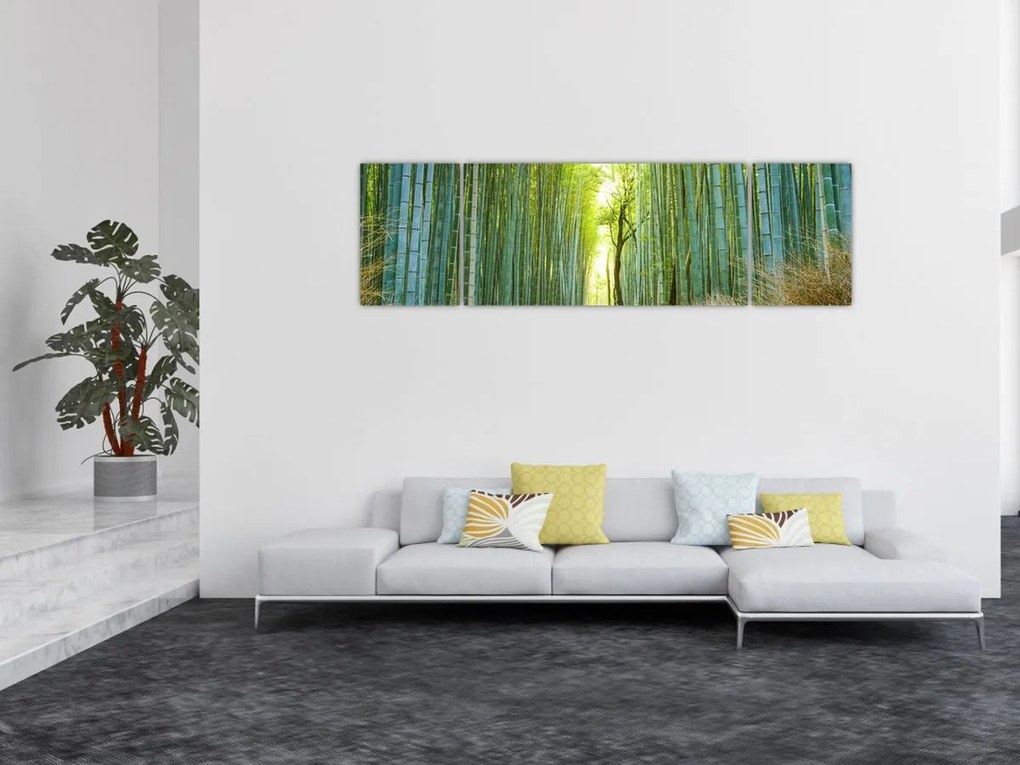 Obraz - Las bambusowy (170x50 cm)