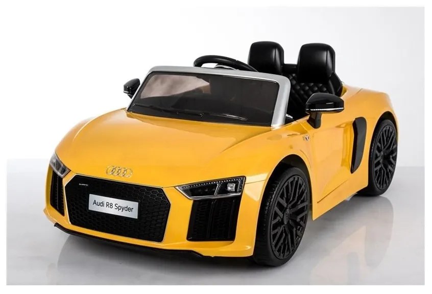 Auto na akumulator audi r8 spyder żółty