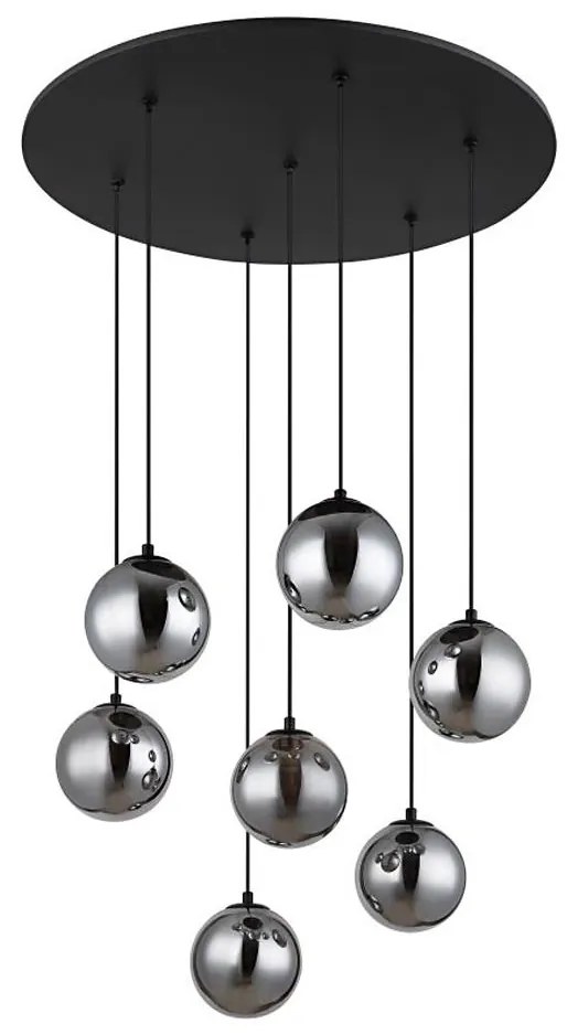 Globo 56133-7H - LED Żyrandol na lince RIHA 7xG9/3,5W/230V dym/czarny