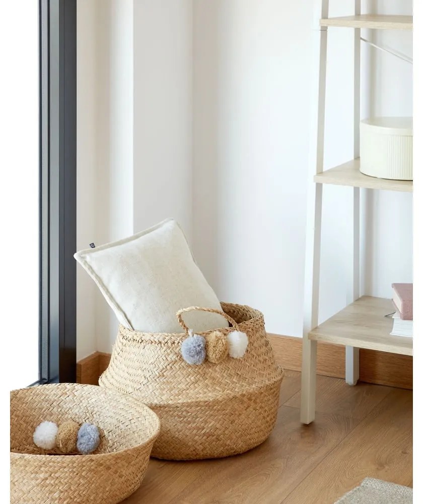 Poszewka na poduszkę z mieszanki lnu 45x45 cm Blok – Kave Home