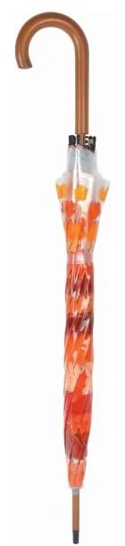 Przezroczysty parasol Esschert Design Ambiance Birdcage Fall Leaves, ⌀ 93 cm