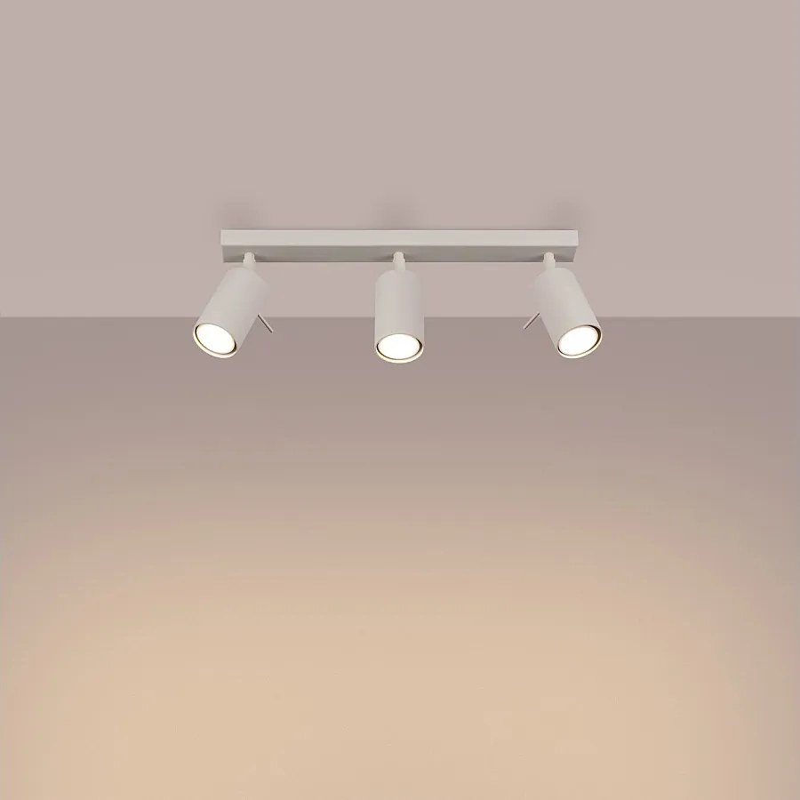 Lampa sufitowa nowoczesny Briix, stal - 3 źródło światła 3000K - L.45 x H.17 cm - beżowy