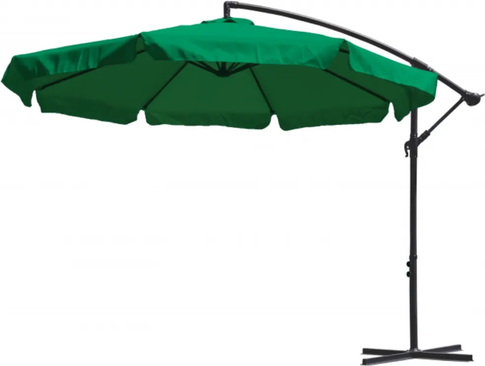 PARASOL OGRODOWY CZAPLA 2 ZIELONY 3M Z DUŻĄ CZASZĄ