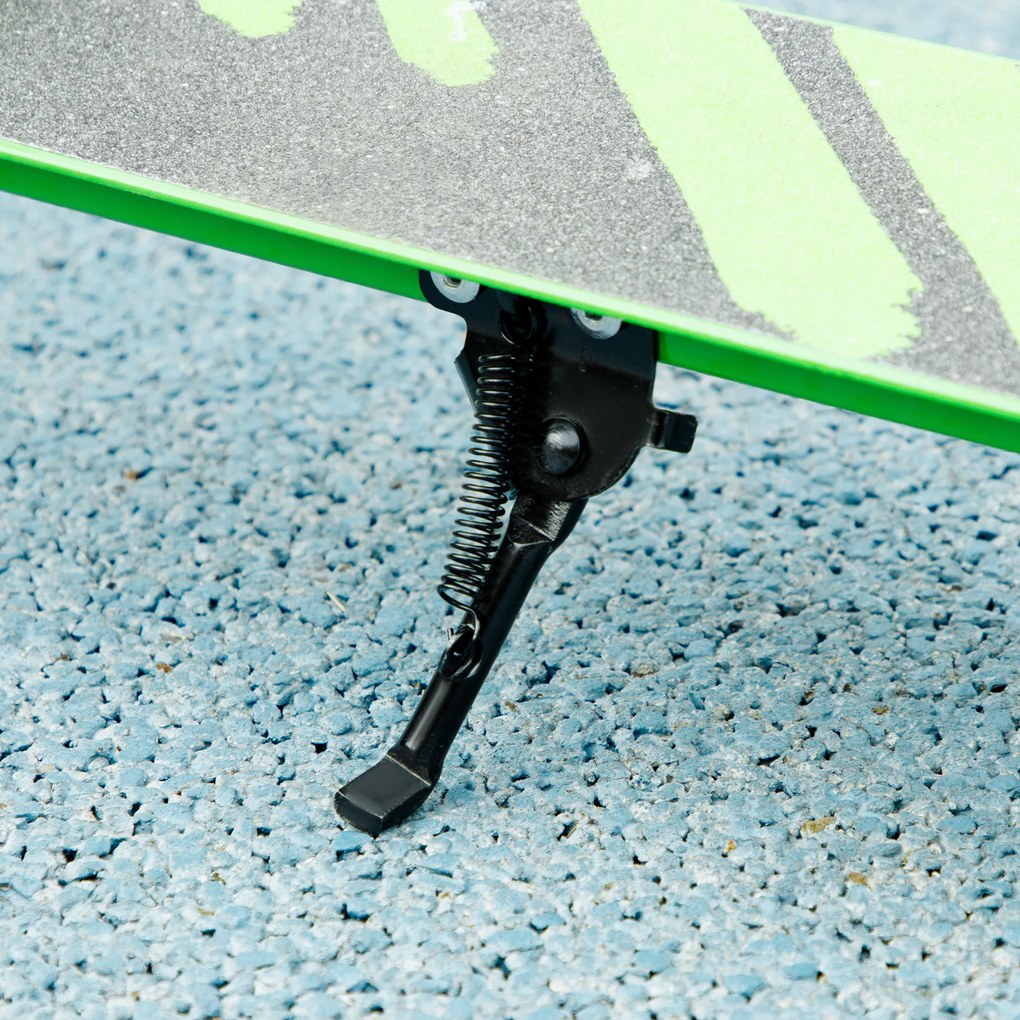 AIYAPLAY Hulajnoga dla dzieci, podwójne hamulce, metalowa rama, podnóżek, składana, 3-8 lat, Zielony