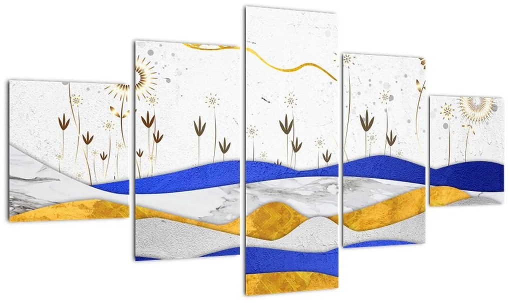 Obraz - Złote Góry (125x70 cm)