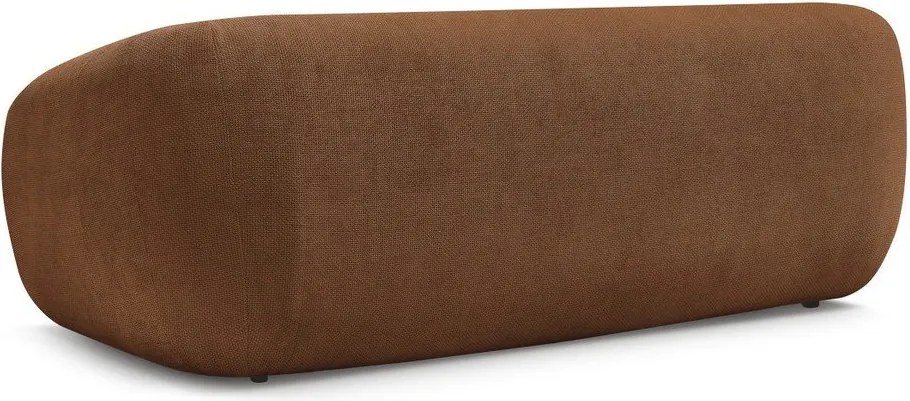 Pomarańczowa rozkładana sofa z tkaniny szenilowej 228 cm Neyo – Bobochic Paris