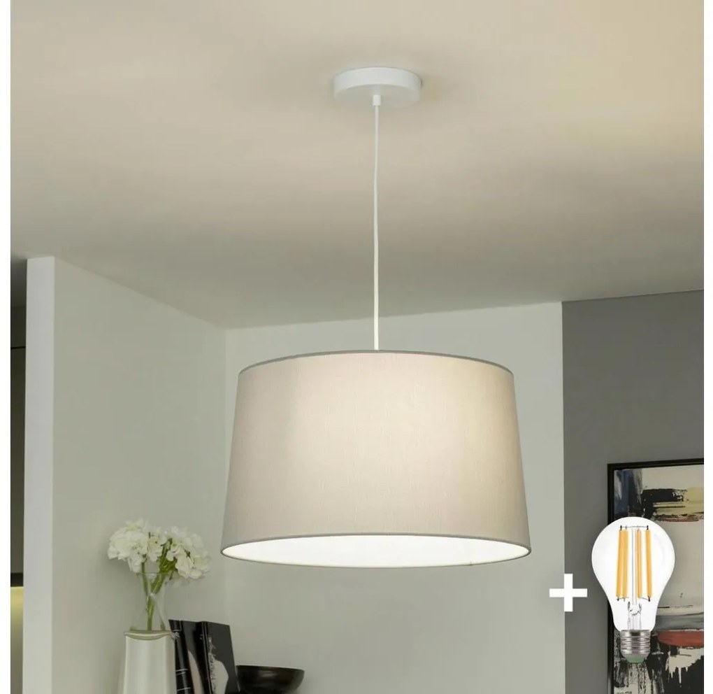 Brilagi - Lampa wisząca LED na przewodzie CERIA 1xE27/40W/230V śr. 45 cm szara