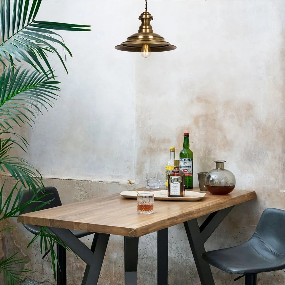 Lampa wisząca w kolorze brązu z metalowym kloszem ø 39 cm Obyla – Opviq lights