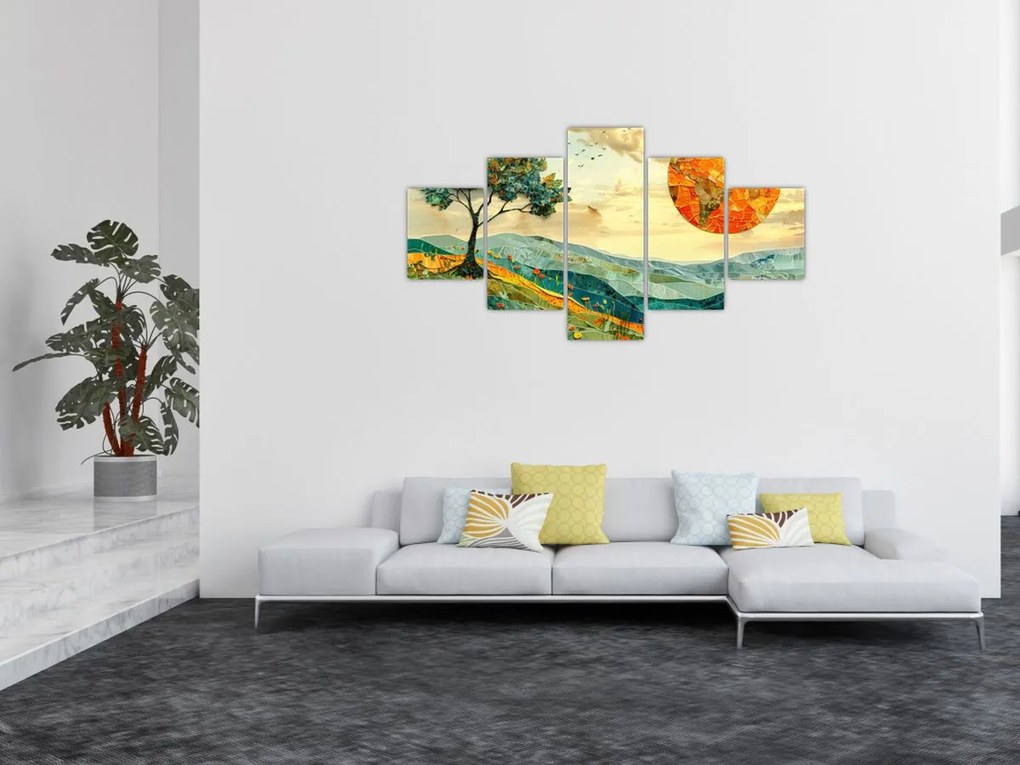 Obraz - Ilustracja krajobrazu (125x70 cm)