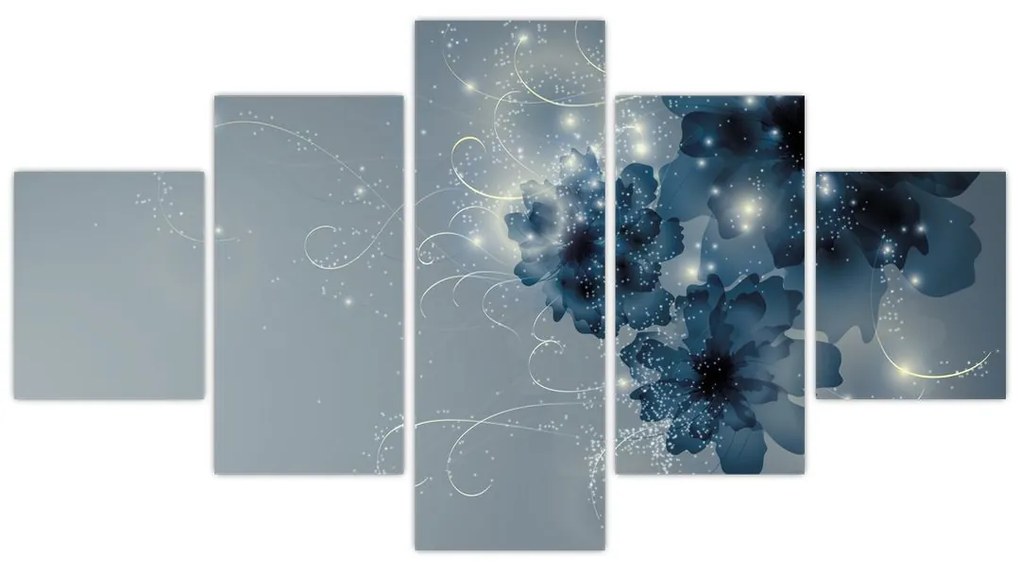 Obraz - Delikatne kwiaty (125x70 cm)