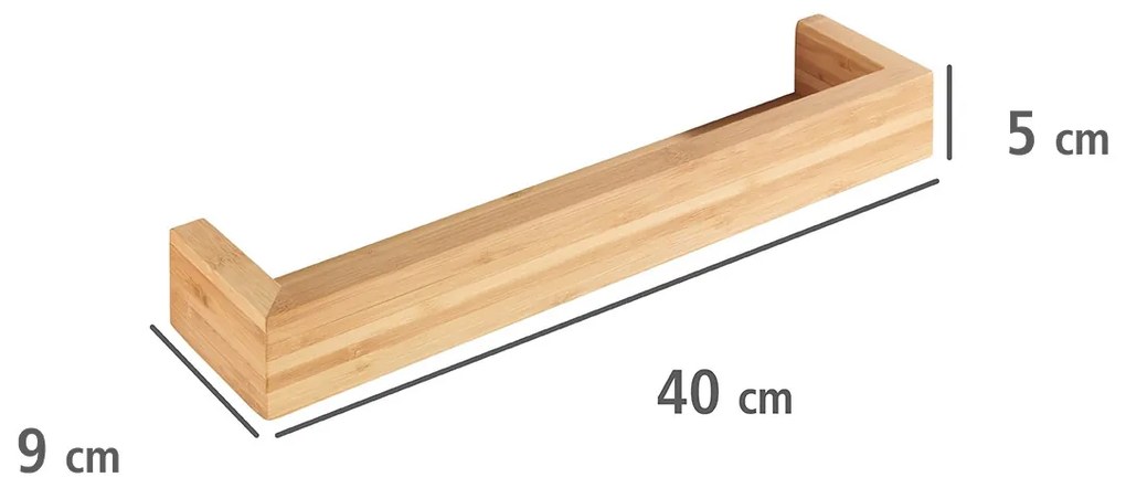 Półka łazienkowa BAMBUSA, bambusowa, 40 x 9 x 5 cm, WENKO