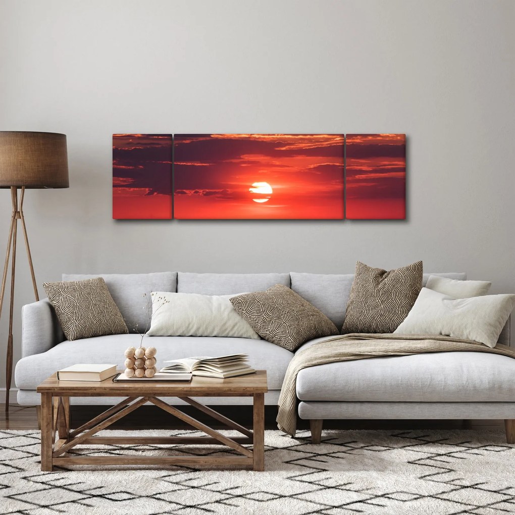 Obraz kolorowego słońca (170x50 cm)