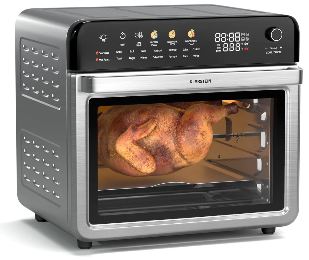 Klarstein AirGlaze 2000W 34L Piekarnik Elektryczny z Termoobiegiem Srebrna
