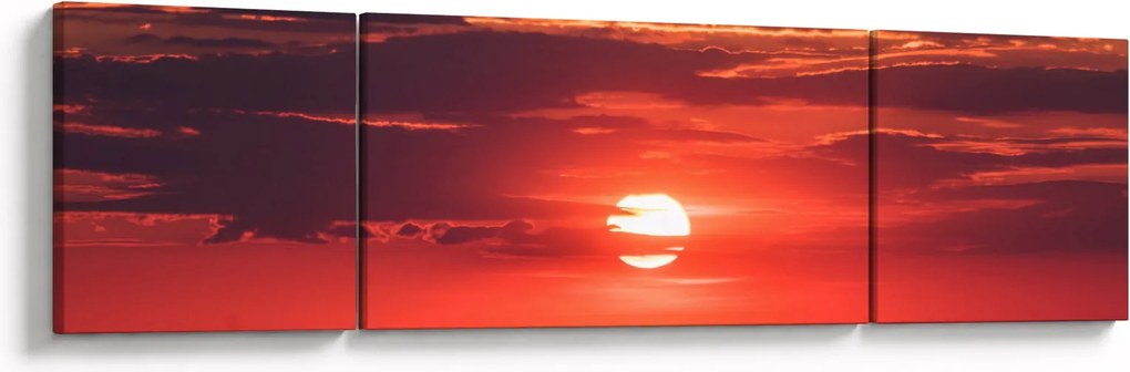 Obraz kolorowego słońca (170x50 cm)