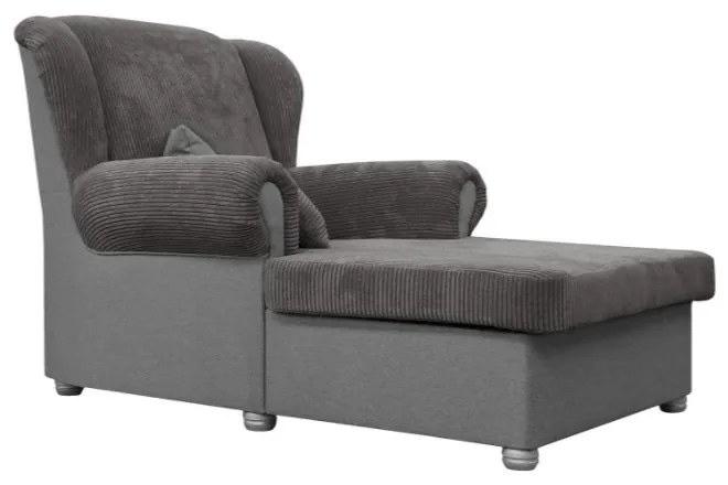 Szarobrązowy sztruksowy fotel Lord – Ropez