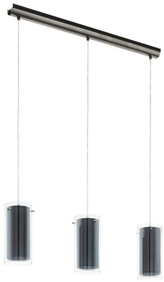 Eglo 99286 - Żyrandol na przewodzie PINTO TEXTIL 3xE27/16W/230V