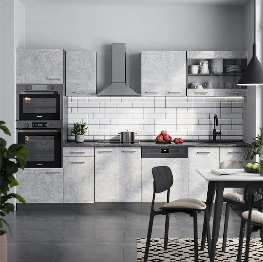 Aneks kuchenny beton/antracyt 300x46x81.6 r-line