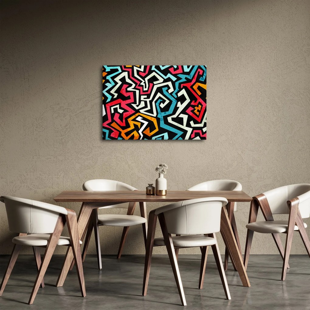 Obraz abstrakcji graficznej (70x50 cm)
