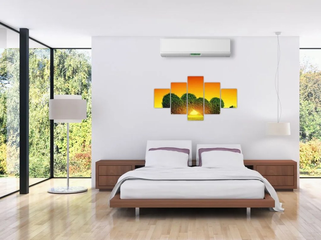 Obraz - Serce w koronach drzew (125x70 cm)
