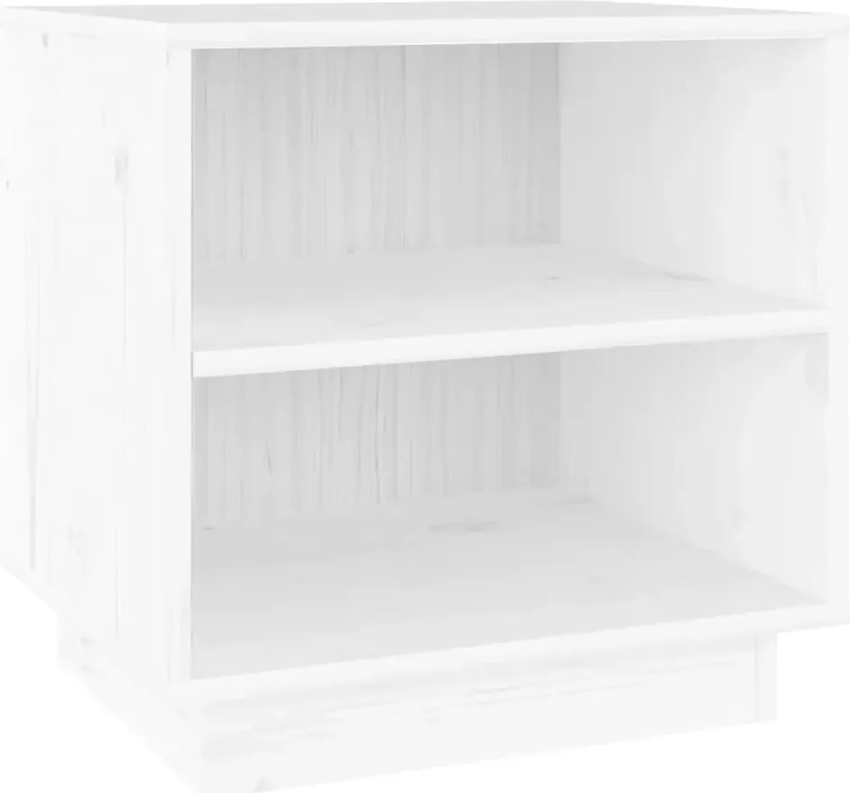 Biała drewniana szafka nocna D5-B87