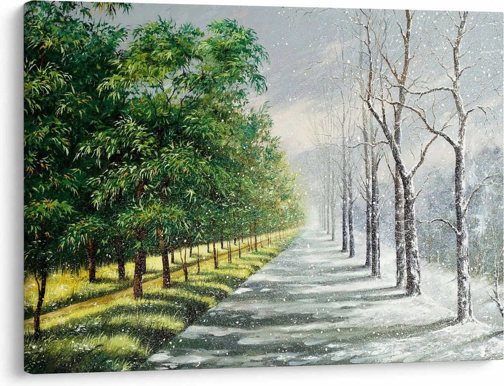 Obraz - Zima kontra lato (70x50 cm)
