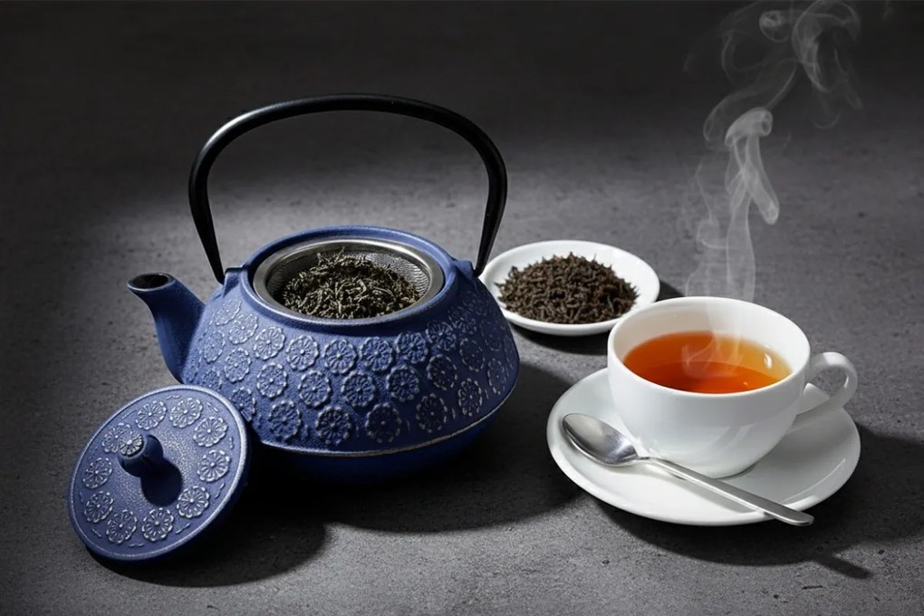 Czajnik żeliwny z zaparzaczem KUMO, 1000 ml