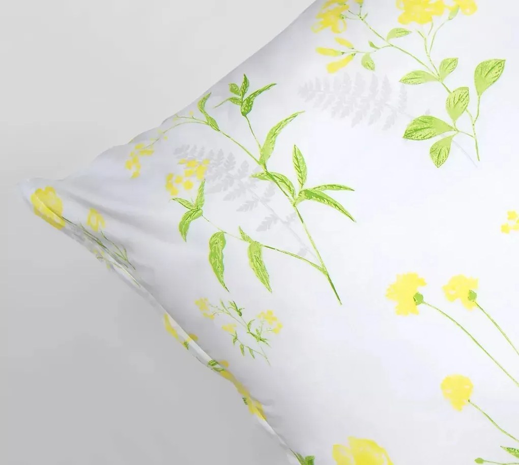 Pościel bawełniana Premium Bielbaw 220x200 Bratki żółta GRENO