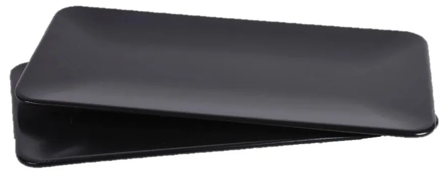 Czarne kamionkowe talerze zestaw 2 szt. – Hermia