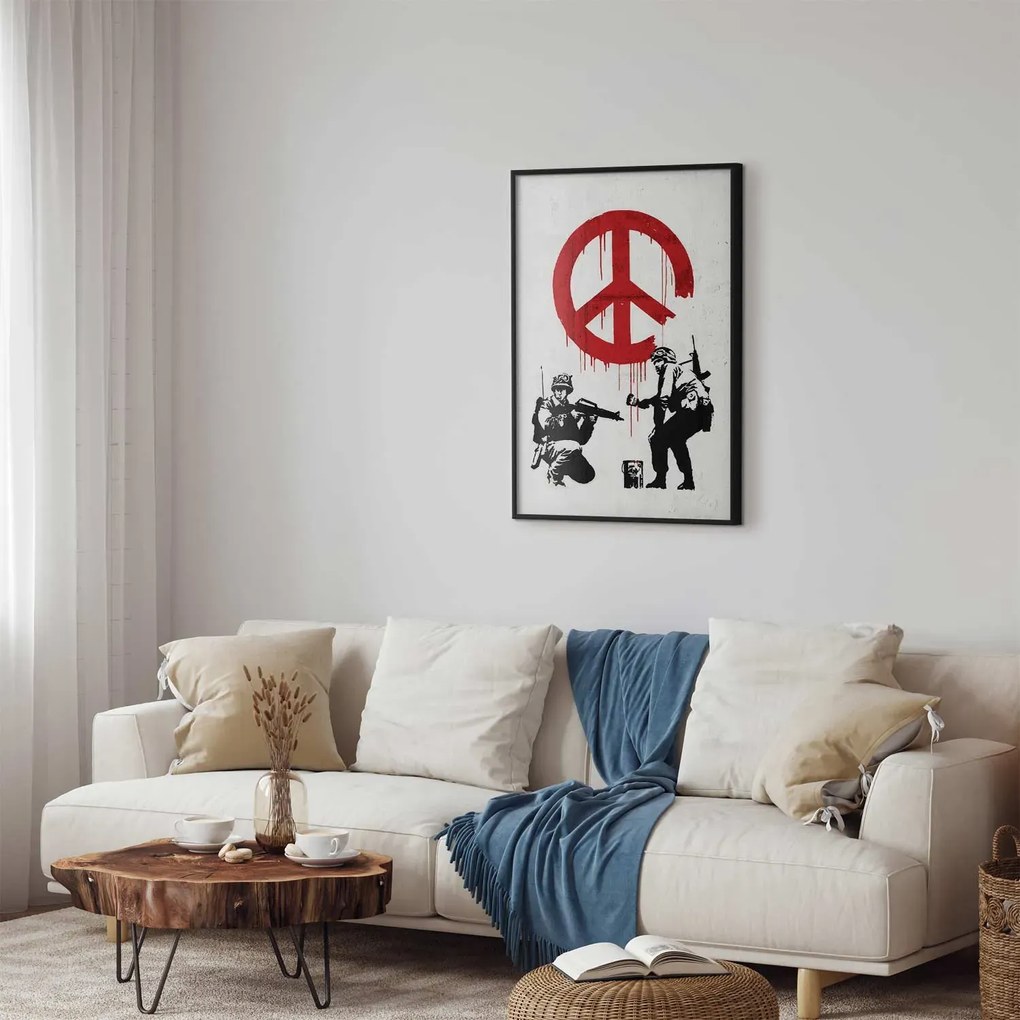 Plakat Wojna i pokój 21x30 cm z ramą czarną bez marginesu ARTGEIST B