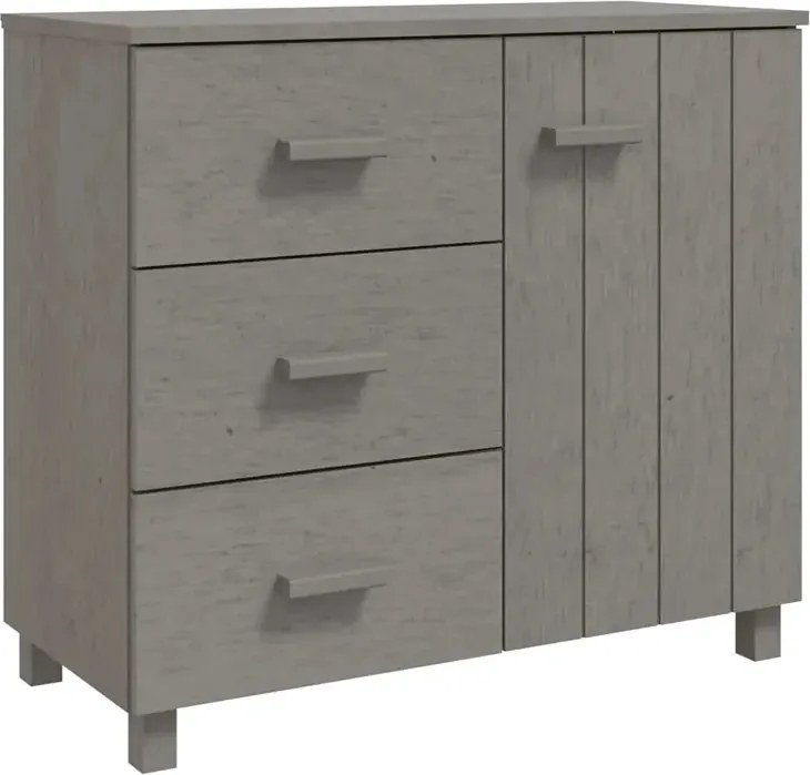 Jasnoszara komoda drewniana w stylu rustykalnym G3-G63