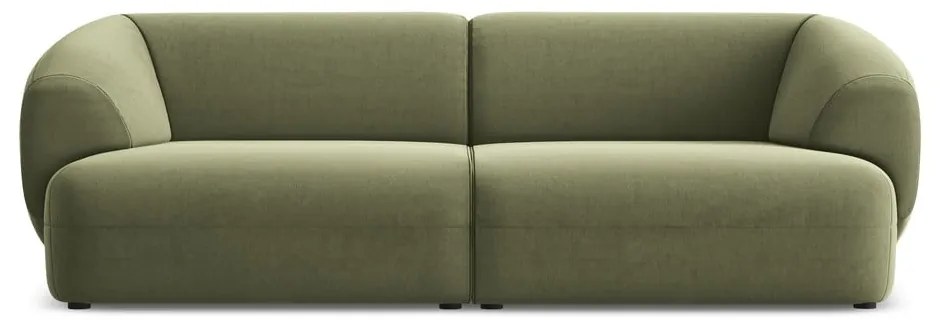 Zielona aksamitna sofa 232 cm Moana – Makamii