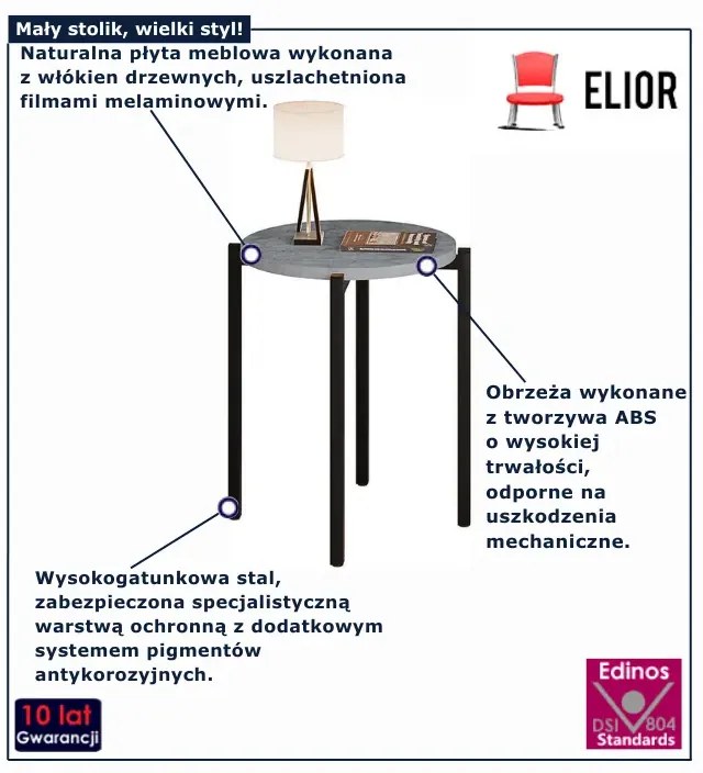 Minimalistyczny stolik kawowy beton N0-M07