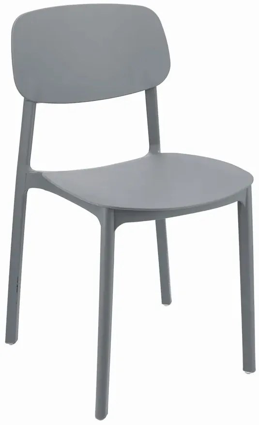 Szare minimalistyczne krzesło do ogrodu - Armand