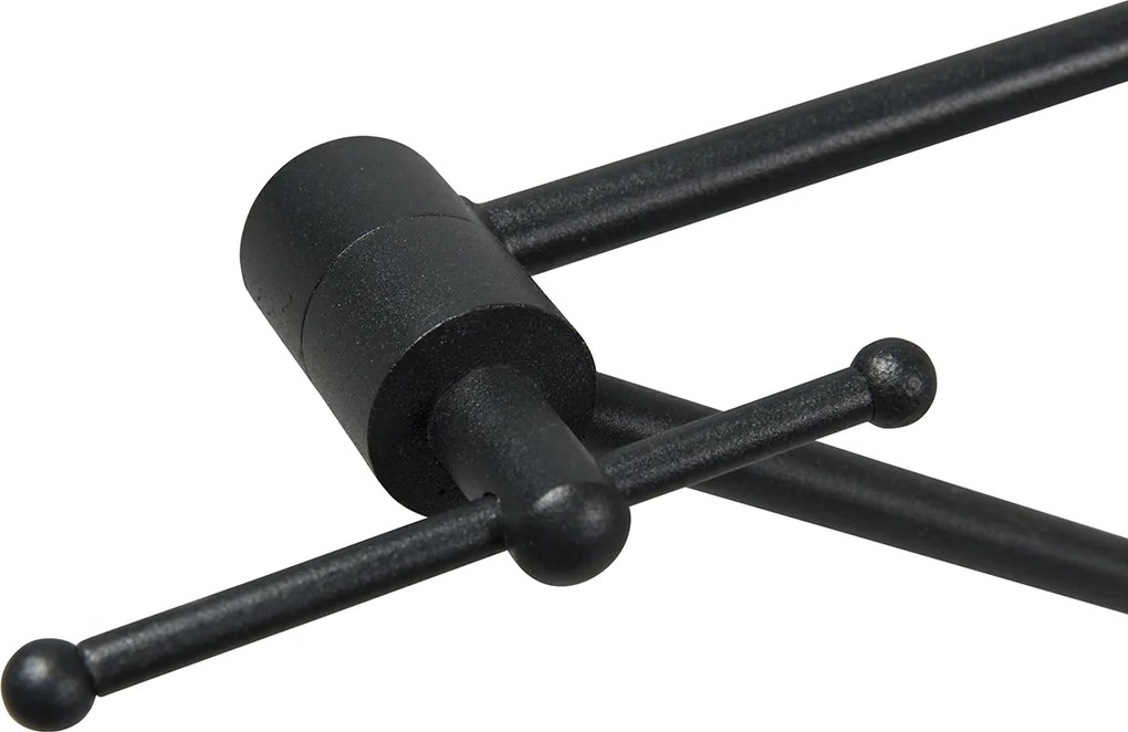 Lampa wisząca czarna z podwójnym aksamitnym abażurem w kształcie liści i beżowym - Blitz