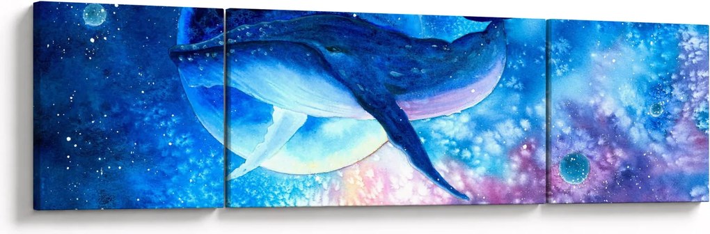 Obraz - Kosmiczny wieloryb (170x50 cm)
