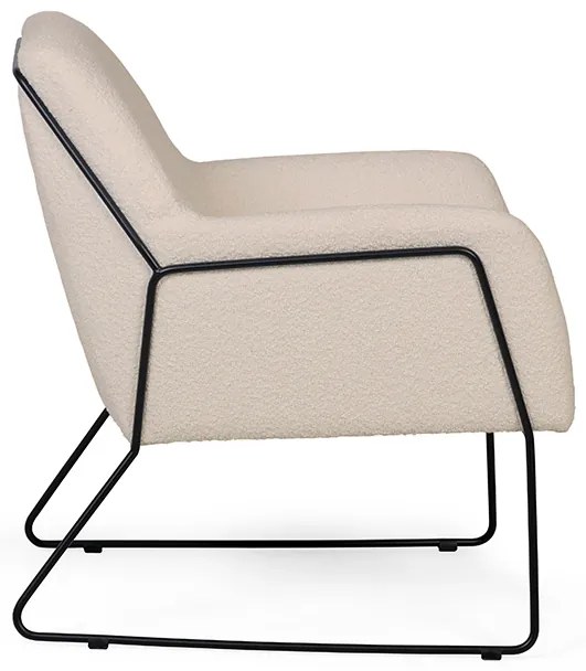 Kremowy designerski fotel MILAN