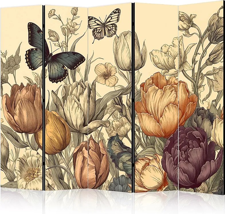 Parawan dwustronny Artgeist Kwiaty 225 x 172 cm 1 szt
