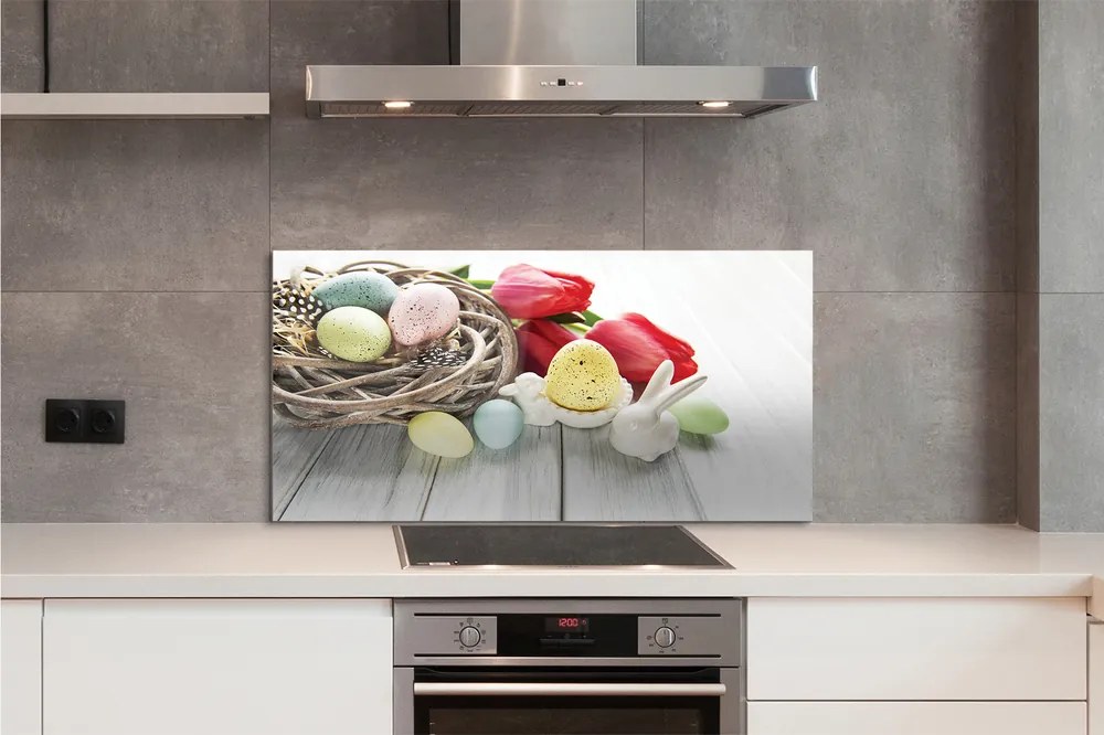 Panel nad Blat Kuchenny Jajka Wielkanocne i Tulipany