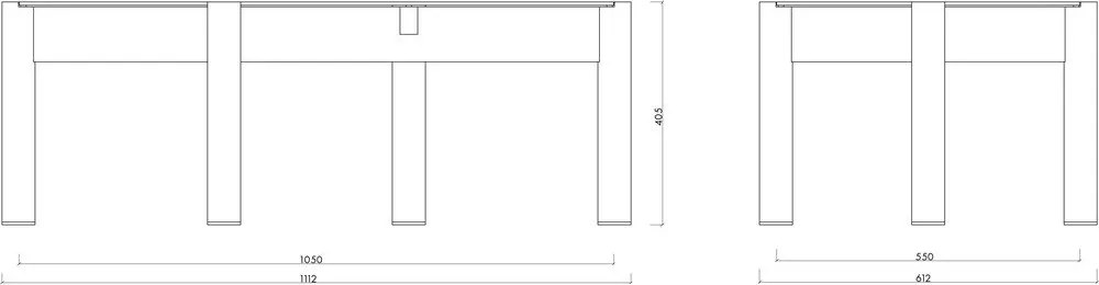 Bordowy stolik ze szklanym blatem 55x105 cm Kob – noo.ma
