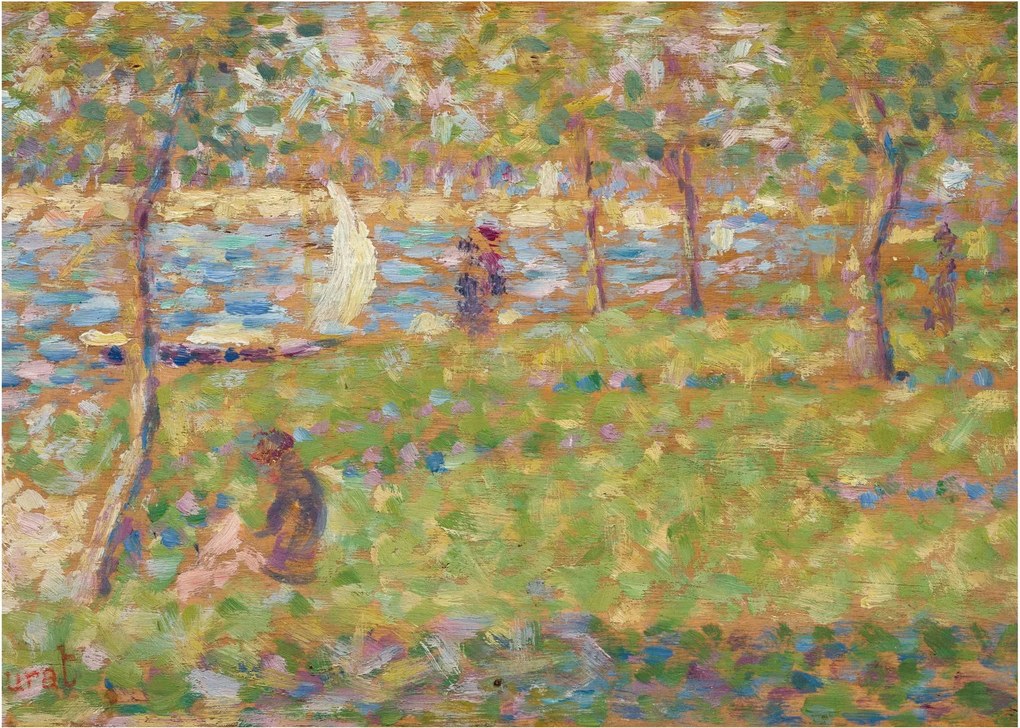 Obraz na szkle - Georges Seurat, Study for "La Grande Jatte", reprodukcje (70x50 cm)