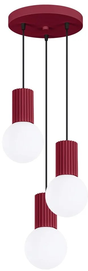 Bordowa lampa wisząca ze szklanym kloszem ø 25 cm Orbital – Nice Lamps