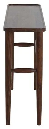 Brązowa konsola z litego drewna akacjowego 30x120 cm Qiano – Light &amp; Living