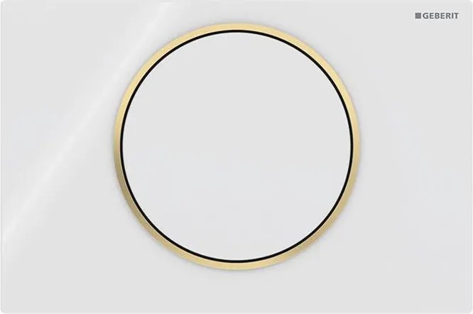 Geberit 115.758.KK.5 - Przycisk spłukujący Sigma10 24,6x16,4 cm biały/złoty