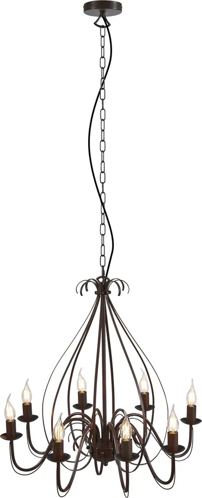 Klasyczny żyrandol rdzawobrązowy 8-punktowy - Giuseppe