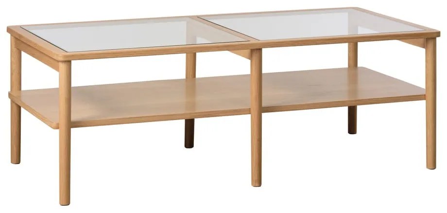 Naturalny szklany stolik 60x120 cm Elba – Unique Furniture