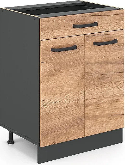 Szafka dolna do kuchni złoty dąb energetyczny 60x46x81.6 r-line