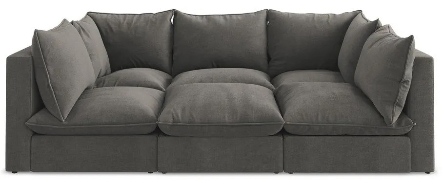 Ciemnoszara sofa 255 cm Manao – Makamii